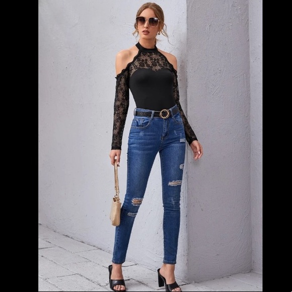 Shein// sexy blouse size small - Picture 5 of 9